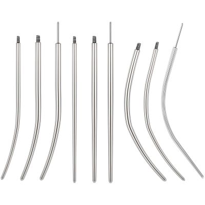 BodyAce 16G 18G 20G Piercing Tapers Can Be Bent Arbitrarily, Threadless Insertion Pin Screw On Assistant Tool, Body Piercing Stretching Kit for Ear/Nose/Lip/Eyebrow [16G(1.2mm) Mix]