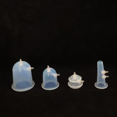 4pcs/Lot Good Seal Self-suction Silicone Ozone Cup With Gas Inlet Outlet Port And Tube