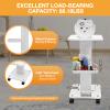 Beauty Salon Trolley Cart, Alluminum Frame Mobile Sturdy Beauty Spa Salon Trolley Hairdressing Storage Equipment Machine Organizer Stand view 3