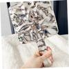 ADOCARN Hand Mirror Magnifying Electroplated Silver Portable Makeup Mirror for Women Handheld view 2