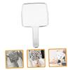 ADOCARN Hand Mirror Magnifying Electroplated Silver Portable Makeup Mirror for Women Handheld view 4