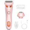 Razor for Women,Shaver Glide Razor, 3.0 Electric Beauty TrimmerRechargeable, Portable and Free Exfoliating Glove(Pink) view 1