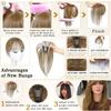 100% Human Hair Bangs Clip in Hair Extensions, Clip on Bangs Wispy Bangs Fringe with Temples Hairpieces for Women Curved Bangs for Daily Wear,360 3D Cover Clip in Bangs (Black Oak) view 4