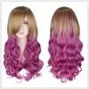 Sheenvane Wigs Slightly Curly Wig high Temperature Gradient Purple Silk Long Curly Hair Beautiful Long Wavy Harajuku Style Cosplay Wig wig view 3