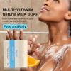 AILKE Multi-Vitamin Natural Milk Soap Bar, Gentle Clean, Nourishe, Moisturize And Smooth Skin With Vitamins B/C/E, Increase Skin Radiance Soap, 7 oz (Pack of 3) view 2