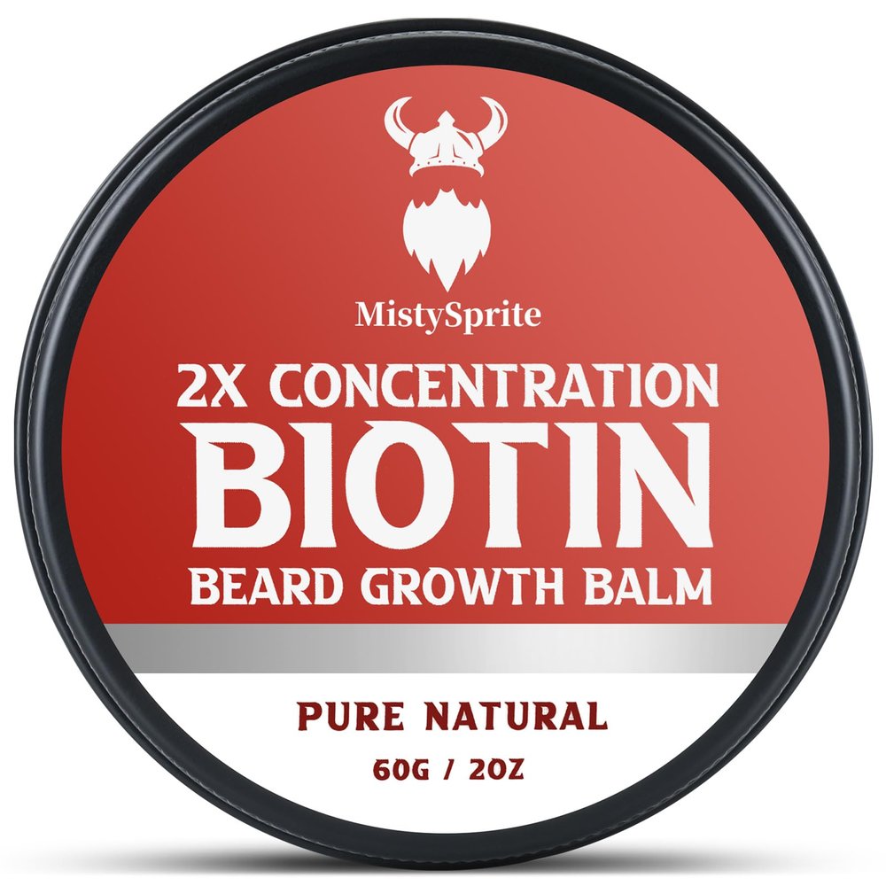 Beard Balm for Men & Conditioning Beard Wax - Made with Castor Oil Natural and Organic Ingredients - Hydrates & Thickens Facial Hair Growth- 2 Ounce Tin (Vanilla)