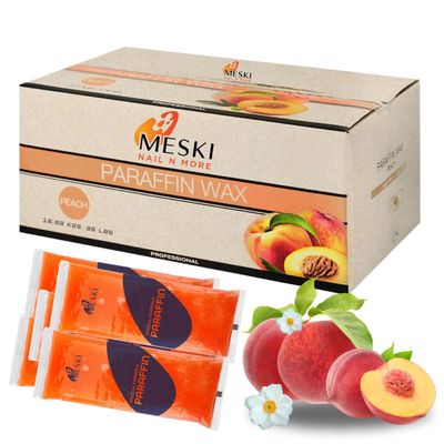 TP Plastic 36 Pack Peach Scented Paraffin Wax Refills, 36 lbs Paraffin Wax Beads for Hand and Foot Spa, Moisturizing Wax for Dry Skin Relief, Muscle Relaxation, Hydration & Nourishment