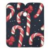 ALAZA Christmas Candy Cane and Bow Barber Cape for Men Women, Waterproof Haircut Apron Beard Shaving Bib Hair Cutting Cloth 55 x 65 Inch view 1