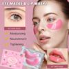 30 Pairs Eye Masks & Lip Masks, Under Eye Patches for Puffy Eyes, Moisturizing Lip Mask Pink Pads, Reducing Fine Lines, Valentines Day Gifts, Galentines Gifts, Party Favors, Bulk Gifts, Small Gifts view 2