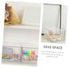 NULYLU 2 Pack Cosmetic Storage Boxes Stackable PET Organizer view 2