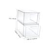 NULYLU 2 Pack Cosmetic Storage Boxes Stackable PET Organizer view 4
