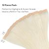 HOTBANANA Tape in Hair Extensions, 22 Inch 10pcs Ivory Blonde Human Hair, Straight Remy Tape Extensions view 2
