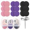 61 Pcs Sanding Paper Discs with Metal Nail Drill Bit, 25mm Pedicure Disc Replacement Sanding Disk Pedicure Supplies Tools Foot File for Electric Remover Dead Skin Callus (#80#150#240 Grit) view 1