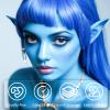 Drawdart Cream-Blendable Light Blue Face Paint Stick, Portable Eye Black Stick for Sports, Full-coverage Cream Face Paint for Halloween Cosplay SFX Corpse Bride Sally Makeup Costume Parties view 2