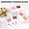 LYBHDAFA Berry Blush Powder Blush for Cheeks with Brush, Matte Blush Palette Blush Powder Face Blusher, Natural Blendable Formula Silky Lightweight Makeup Blush Rubores de Maquillaje, 006# view 2