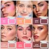 LYBHDAFA Berry Blush Powder Blush for Cheeks with Brush, Matte Blush Palette Blush Powder Face Blusher, Natural Blendable Formula Silky Lightweight Makeup Blush Rubores de Maquillaje, 006# view 4