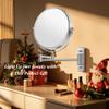 Auxmir 1X/20X Wall Mounted Makeup Mirror, 8'' 20X Magnifying Double-Sided Mirror, Bathroom Vanity Makeup Mirror, Cosmetic Mirror with 360 Rotation Extendable Swivel Arm, Chrome view 2