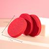 18 PCS Round Makeup Sponge Remover Thick Red Cosmetic Sponge Skincare Facial Sponges Reusable Face Wash Sponges for Cleansing view 2