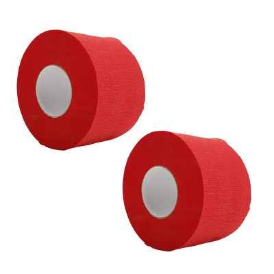 BFLCTTBD 2 Rolls Barber Neck Bands Neck Tape Barber Neck Wrap Hair Edge Paper Neck Strips for Salon Haircuts Barbers Neck Tissue Red
