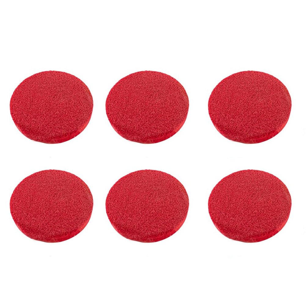 6 PCS Face Cleansing Sponge Pads Thick Red Cosmetic Sponge Facial Sponges for Washing Face Skincare Round Makeup Sponges
