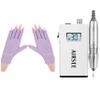 AIRSEE UV Gloves for Nail Lamp,Professional UPF50+ UV Protection Gloves for Manicures Nail Art Rechargeable 30000RPM Electric Nail Drill Professional Portable E File Machine for Acrylic Nail view 1