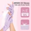 AIRSEE UV Gloves for Nail Lamp,Professional UPF50+ UV Protection Gloves for Manicures Nail Art Rechargeable 30000RPM Electric Nail Drill Professional Portable E File Machine for Acrylic Nail view 2