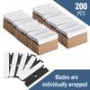 Bates- Single Edge Razor Blades, 200 Pack, Black, Carbon Steel Razor Blades Single Edge Blades view 2