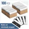 Bates- Single Edge Razor Blades, 100 Pack, Black, Razor Blades Single Edge Blades view 2