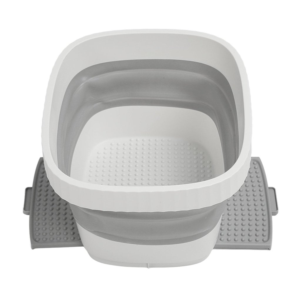 ARDKOP Foldable Luxurious Foot Soak Tub Perfect for Travel Enhances Calf Comfort High Deep Foot Bathtub Ideal Therapy Travelfriendly Cattle Foot Soaking Spa Ice Bucket Kits(White)