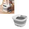 ARDKOP Foldable Luxurious Foot Soak Tub Perfect for Travel Enhances Calf Comfort High Deep Foot Bathtub Ideal Therapy Travelfriendly Cattle Foot Soaking Spa Ice Bucket Kits(White) view 2