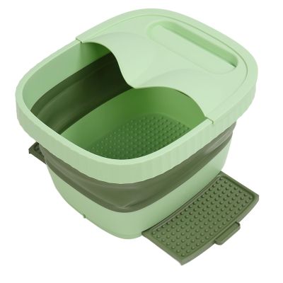 ARDKOP Foldable Luxurious Foot Soak Tub Perfect for Travel Enhances Calf Comfort High Deep Foot Bathtub Ideal Therapy Travelfriendly Cattle Foot Soaking Spa Ice Bucket Kits(Green)