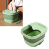ARDKOP Foldable Luxurious Foot Soak Tub Perfect for Travel Enhances Calf Comfort High Deep Foot Bathtub Ideal Therapy Travelfriendly Cattle Foot Soaking Spa Ice Bucket Kits(Green) view 3