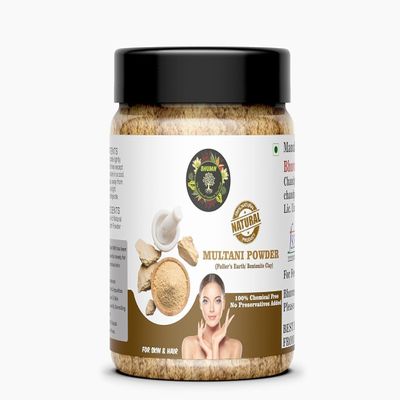 BHUMN Organic Natural Multani Mitti Powder For Face & Hair Pack | For Soft and Glowing Skin | Bentonite Clay | Tan Removal | Multani Mitti Powder For Suits All Skin Types - 1 kg