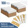 Bates- Single Edge Razor Blades, 100 Pack, Gold, Carbon Steel Razor Blades Single Edge Blades view 2