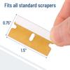 Bates- Single Edge Razor Blades, 100 Pack, Gold, Carbon Steel Razor Blades Single Edge Blades view 3