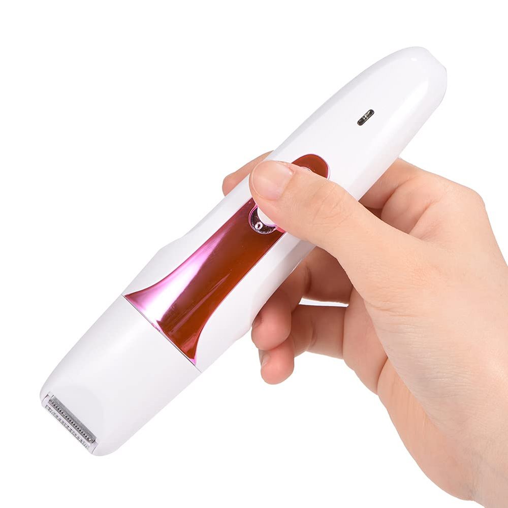 Electric Shaver for Women, Electric Epilator for Women Electric Razors for Women with Detachable Heads 5-in-1 for Face Eyebrow Nose Ear Body Hair Trimming, (Roseate)