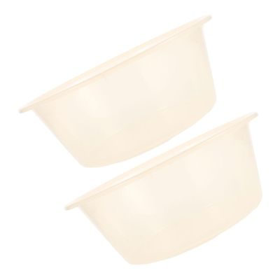 Beatifufu 2pcs Large Spa Foot Bath Tub Foot Massage Soaking Bucket Plastic Wash Basin for Face and Cleaning