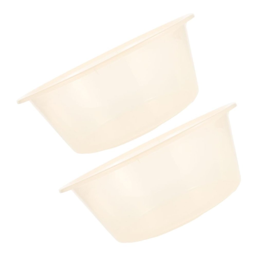 Beatifufu 2pcs Large Spa Foot Bath Tub Foot Massage Soaking Bucket Plastic Wash Basin for Face and Cleaning