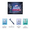 Disposable Compact Shaving Kit (10 Pack) - with Razor, Shaving Cream, Washcloth, and Aftershave Wipe  Travel Ready Grooming Essentials - Perfect Personal Shave Kit or Charity Gift Set (Black) view 2