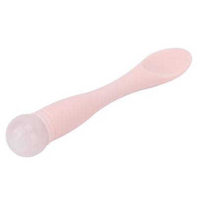 Eye Cream Applicator, Professional Silicone Face Eye Cream Applicator Spatula Jadestone Eye Massage Eye Roller for Skin Care