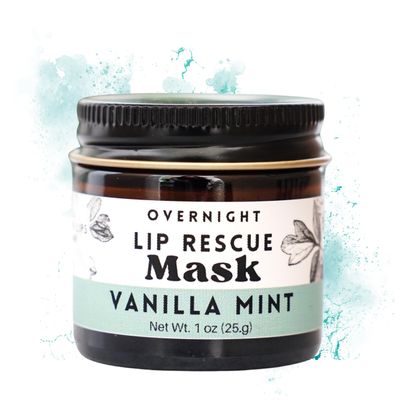 Lip Rescue Mask Vanilla Mint - Stocking Stuffer or small gift idea for women and girls (Mask - Vanilla Mint)