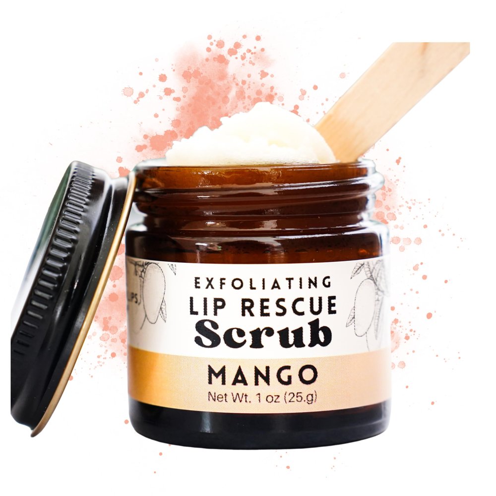 Lip Sugar Scrub Vanilla Mint - Stocking Stuffer or small gift idea for women and girls (Scrub - Mango)