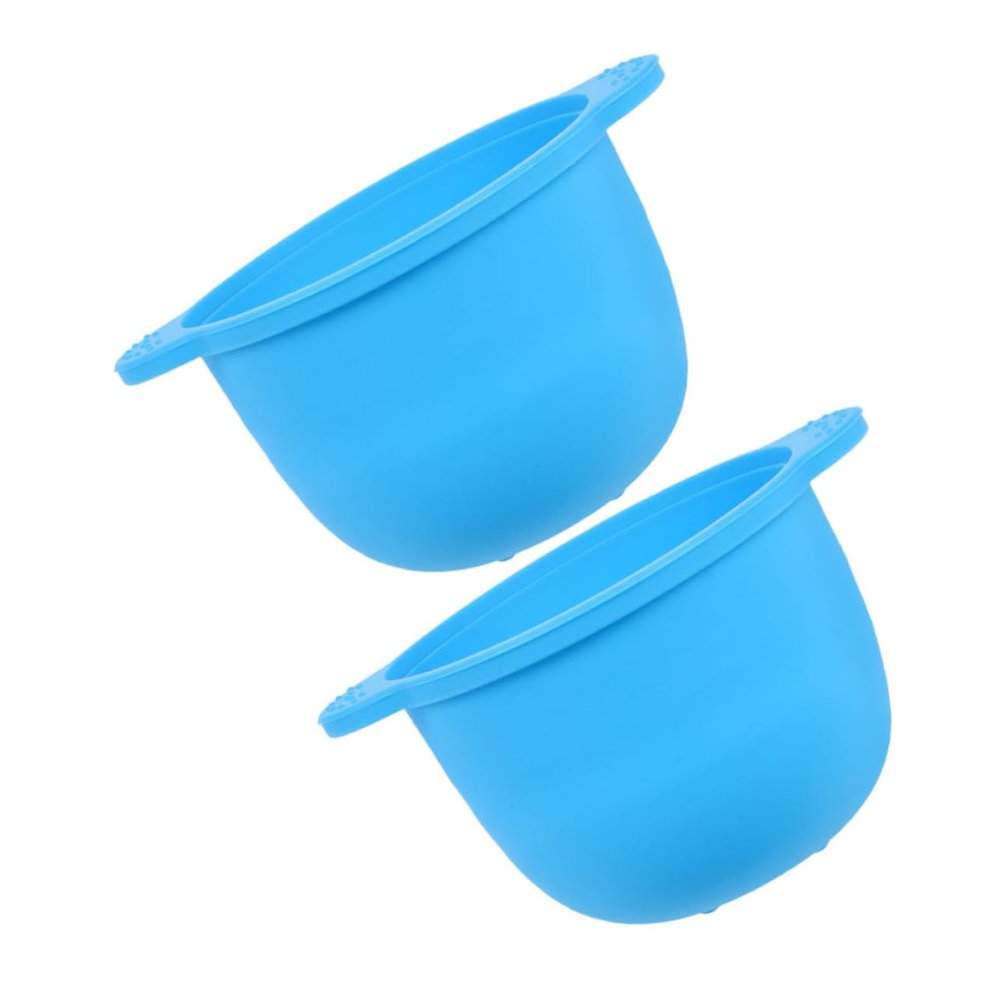 SOESFOUFU 2pcs Silicone Wax Pot Replacement Bowl Reusable Wax Warmer Liner for Hair Removal Capacity Portable and Foldable Design for Home Waxing Use