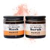 Mango Lip Sugar Scrub polish and overnight lip mask - Stocking Stuffer or small gift idea for women and girls (Mango SET) view 1
