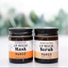 Mango Lip Sugar Scrub polish and overnight lip mask - Stocking Stuffer or small gift idea for women and girls (Mango SET) view 2