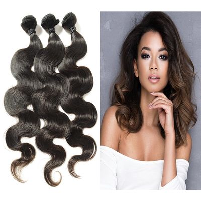 Elegante Collection Malaysian Hair 3 pack Bundle, 10" 12" 14", 285g total, 95g bundles, Premium Natural Human Hair, Body Wave Texture (16"18"20")