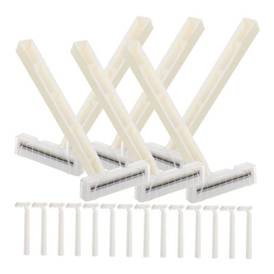 BIUDECO 20pcs Manual Beard Trimmer Hotel Supply Arm Hair Razor Multi-use Hair Shaver Handle Razor Tool