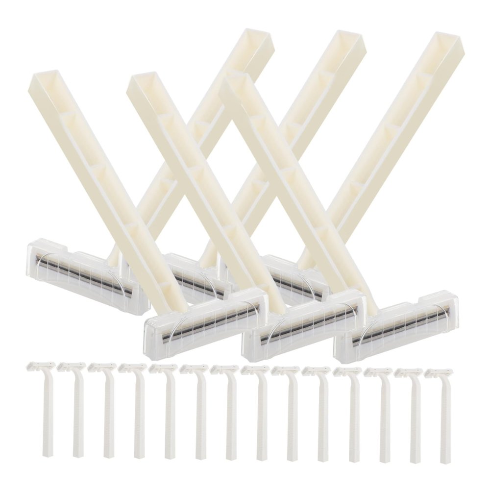 BIUDECO 20pcs Manual Beard Trimmer Hotel Supply Arm Hair Razor Multi-use Hair Shaver Handle Razor Tool