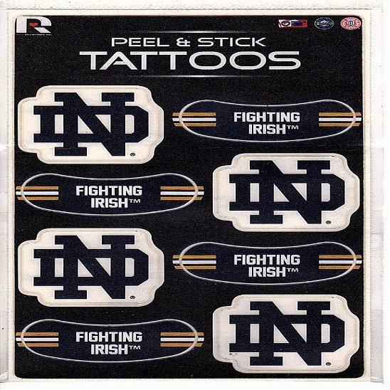 212 Main VTT200301 1 in. Notre Dame Fighting Irish Peel & Stick Temporary Tattoos - 8 Count