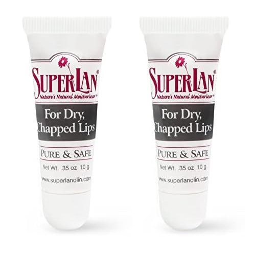 Lanolin Lip Balm 2 pack - Lip Repair for Hot/Dry Weather - Natural lanolin nipple cream - Lip Moisturizer for cracked lips - Hydrating lip care - pure jojoba oil - Chap stick For Men & Women 0.70 Oz
